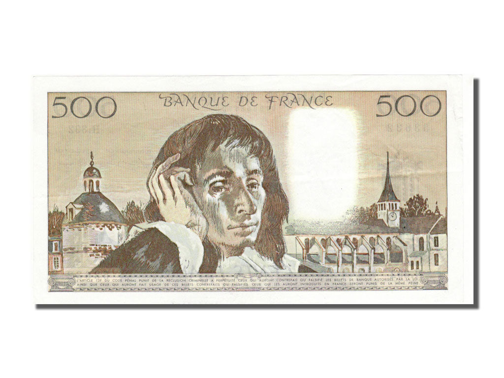 Banknote, France, 500 Francs, 500 F 1968-1993 ''Pascal'', 1992, 1992-08-06