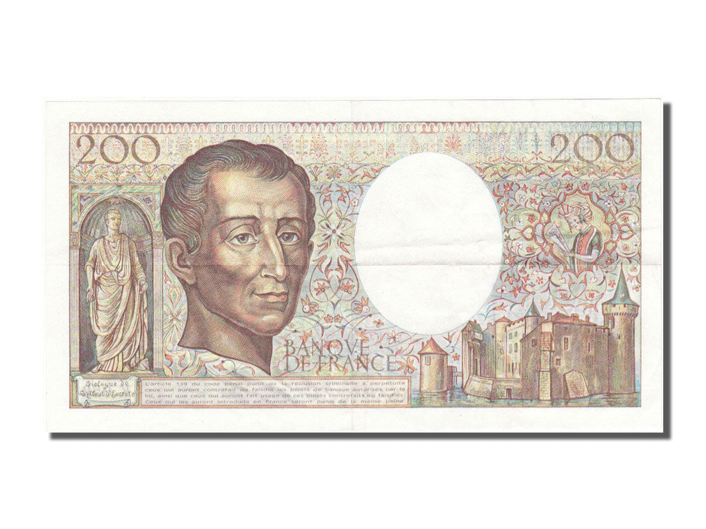 Banknote, France, 200 Francs, 200 F 1981-1994 ''Montesquieu'', 1988, UNC(60-62)