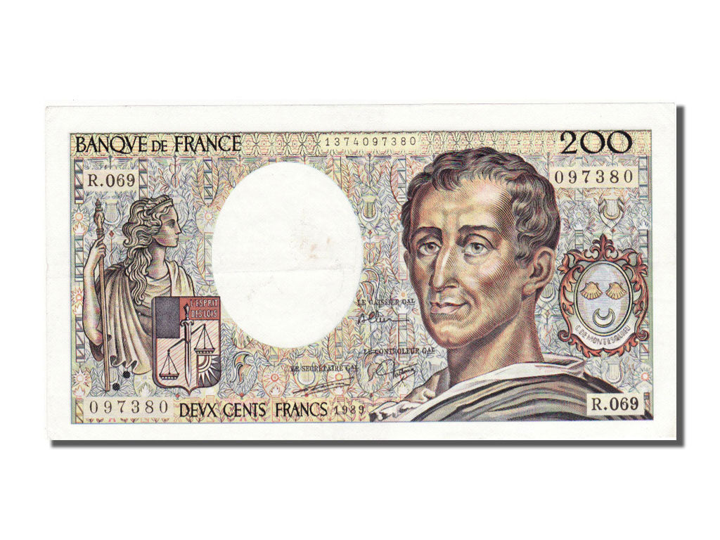 Billet, France, 200 Francs, 200 F 1981-1994 ''Montesquieu'', 1989, TTB+