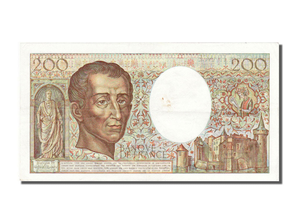 Billet, France, 200 Francs, 200 F 1981-1994 ''Montesquieu'', 1989, TTB+