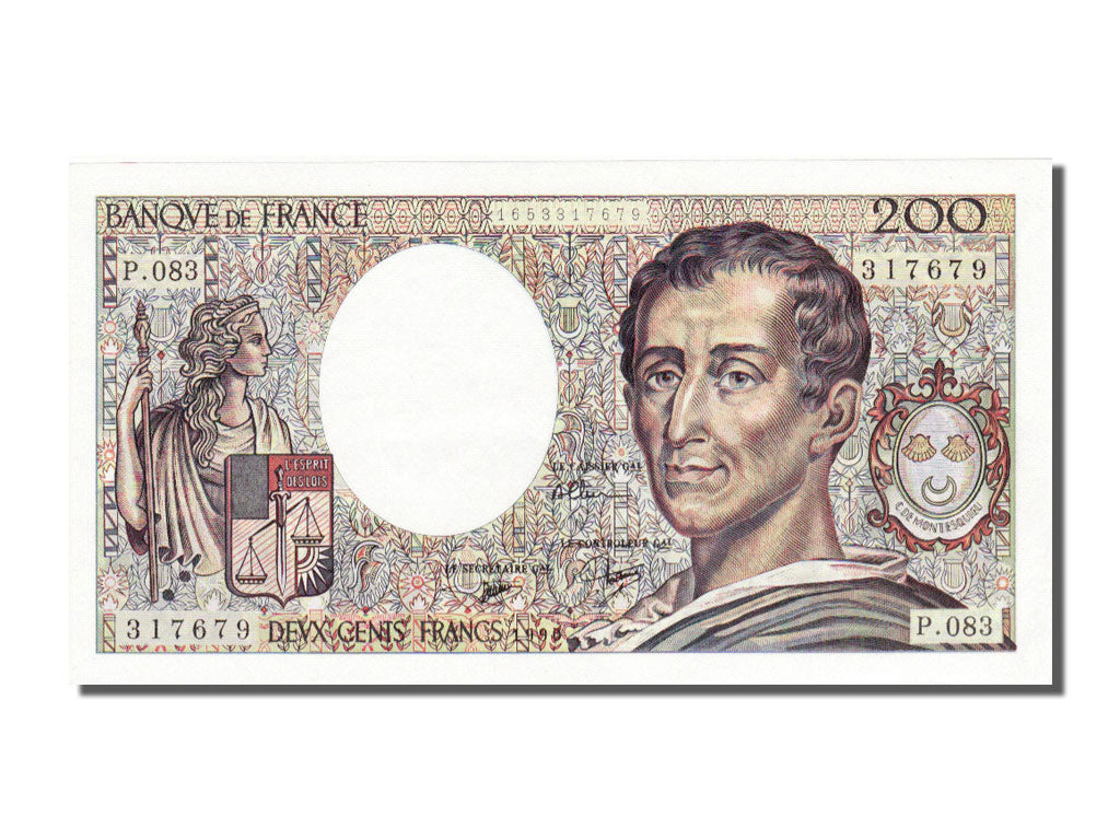 Billet, France, 200 Francs, 200 F 1981-1994 ''Montesquieu'', 1990, NEUF