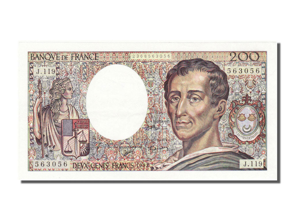 Billet, France, 200 Francs, 200 F 1981-1994 ''Montesquieu'', 1992, SUP