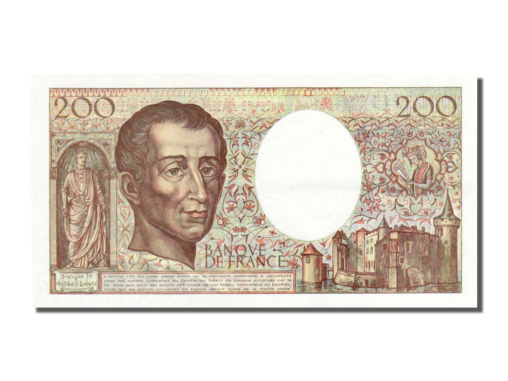 Billet, France, 200 Francs, 200 F 1981-1994 ''Montesquieu'', 1992, SUP