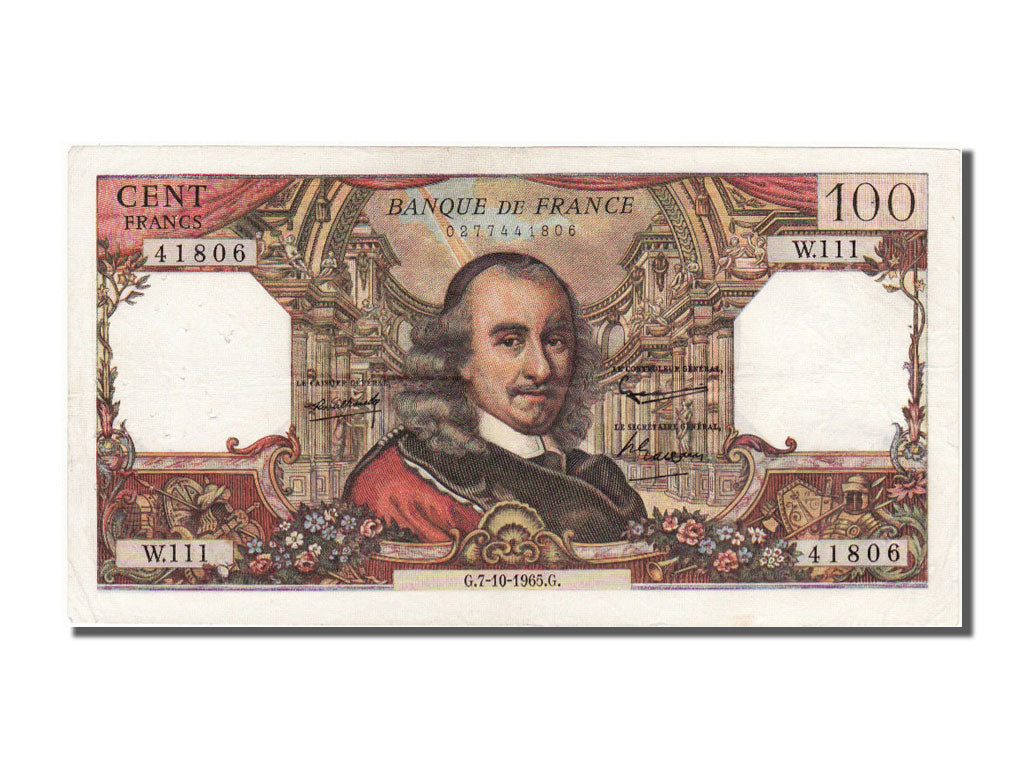 Banconote, Francia, 100 Francs, 100 F 1964-1979 ''Corneille'', 1965, 1965-10-07