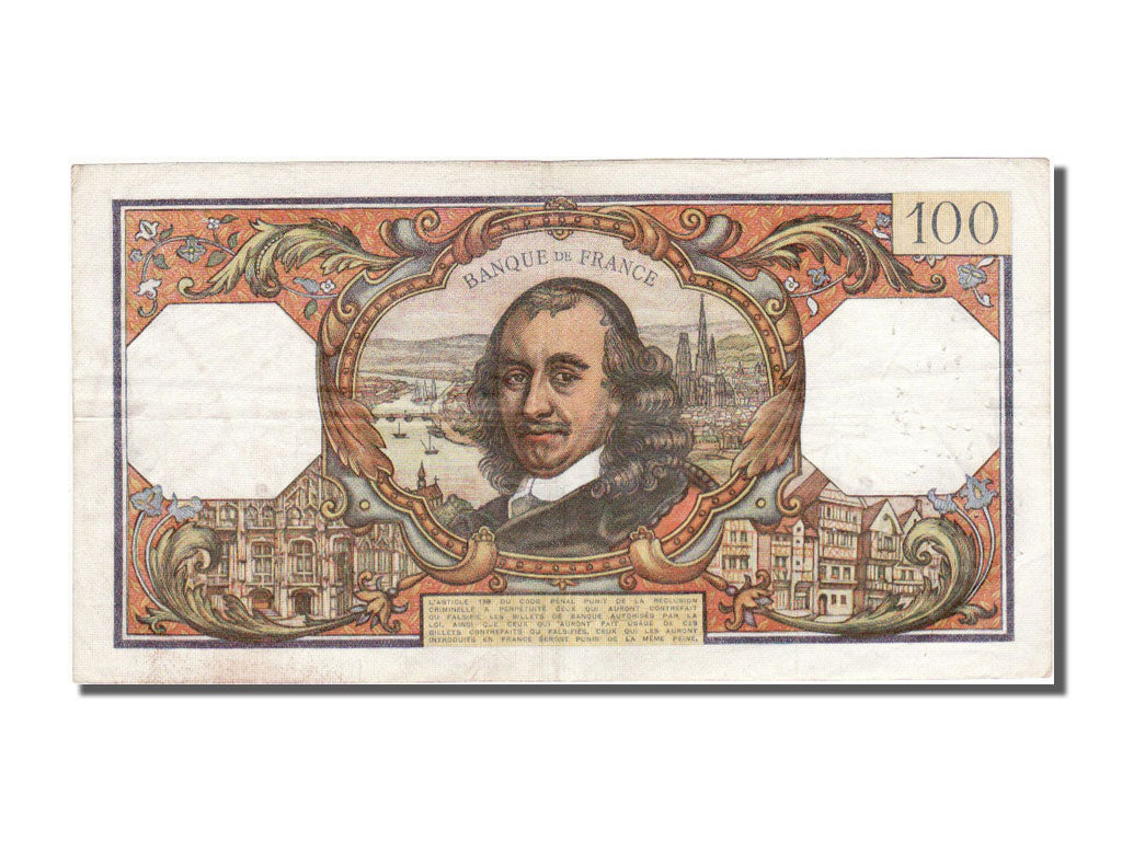 Geldschein, Frankreich, 100 Francs, 100 F 1964-1979 ''Corneille'', 1968