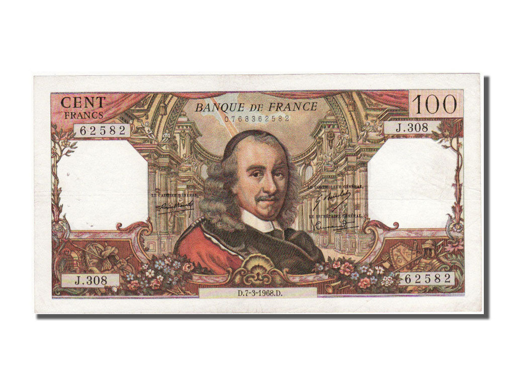 Banknote, France, 100 Francs, 100 F 1964-1979 ''Corneille'', 1968, 1968-03-07