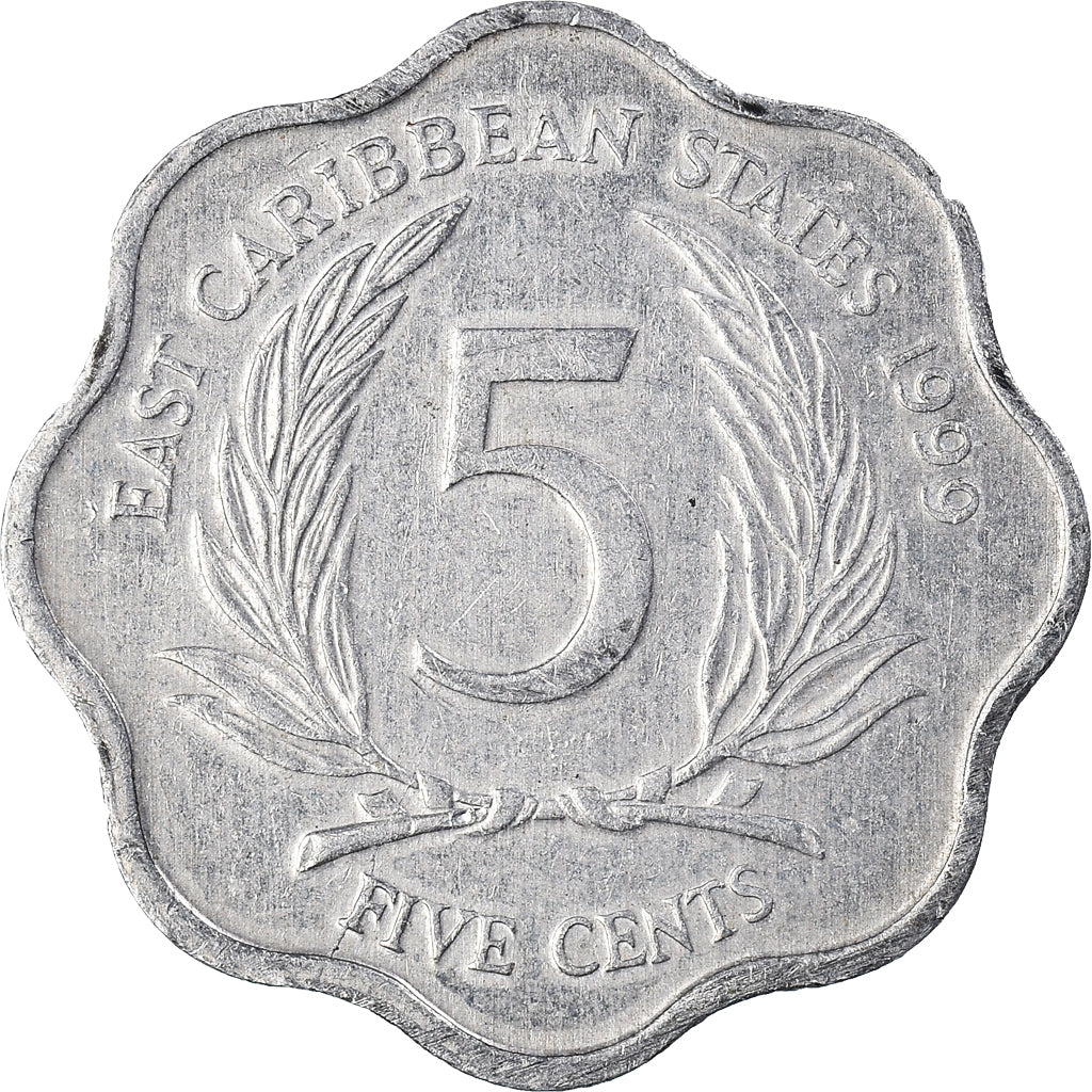 Coin, East Caribbean States, 5 Cents, 1999