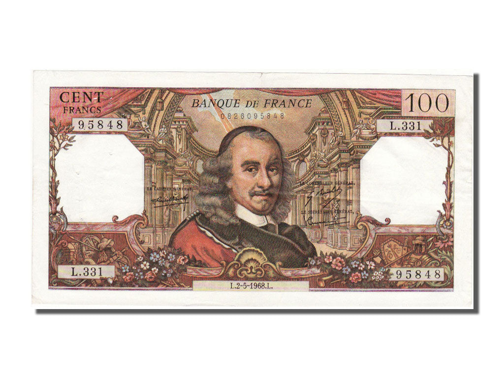 Banconote, Francia, 100 Francs, 100 F 1964-1979 ''Corneille'', 1968, 1968-05-02