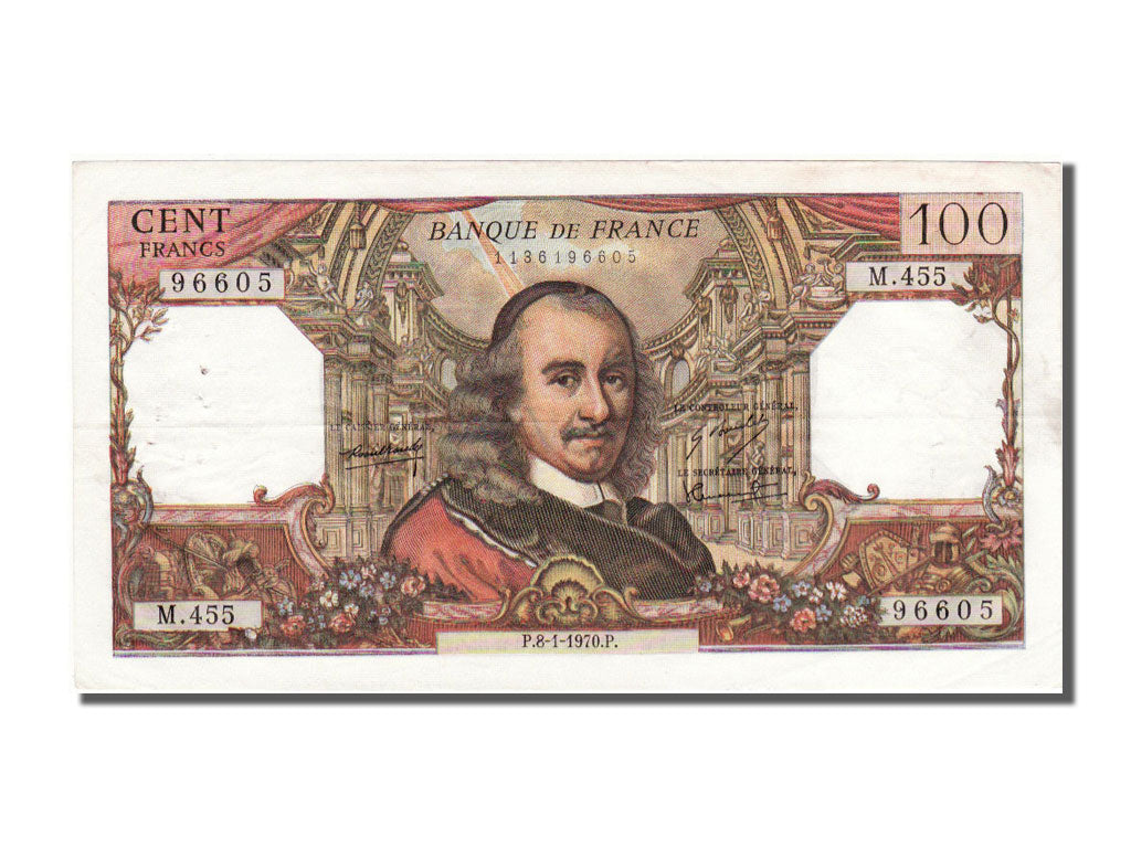 Billet, France, 100 Francs, 100 F 1964-1979 ''Corneille'', 1970, 1970-01-08