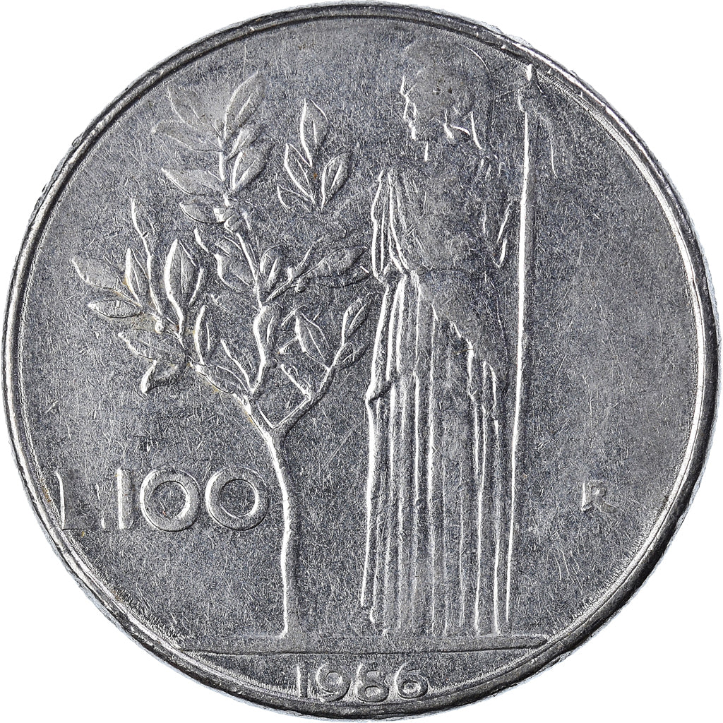 Moeda, Itália, 100 Lire, 1986