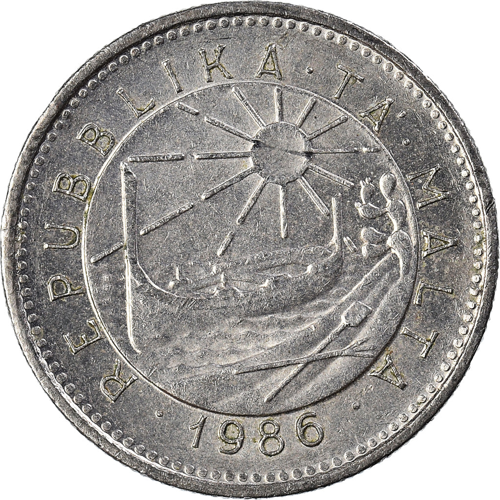 Moneta, Malta, 5 Cents, 1986