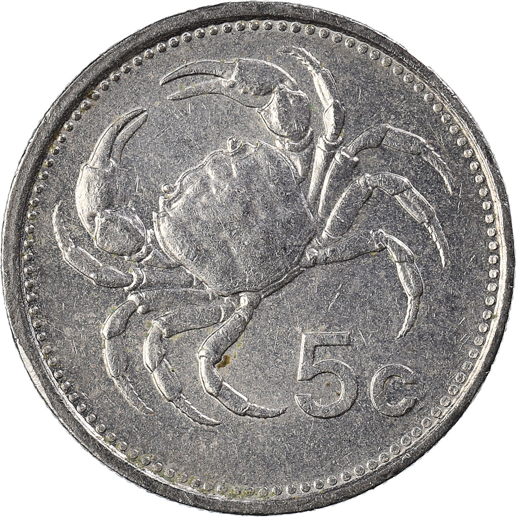 Moneta, Malta, 5 Cents, 1986