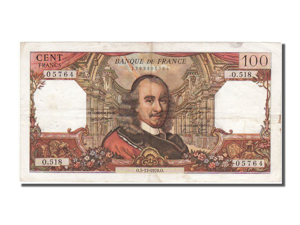 Banconote, Francia, 100 Francs, 100 F 1964-1979 ''Corneille'', 1970, 1970-11-05