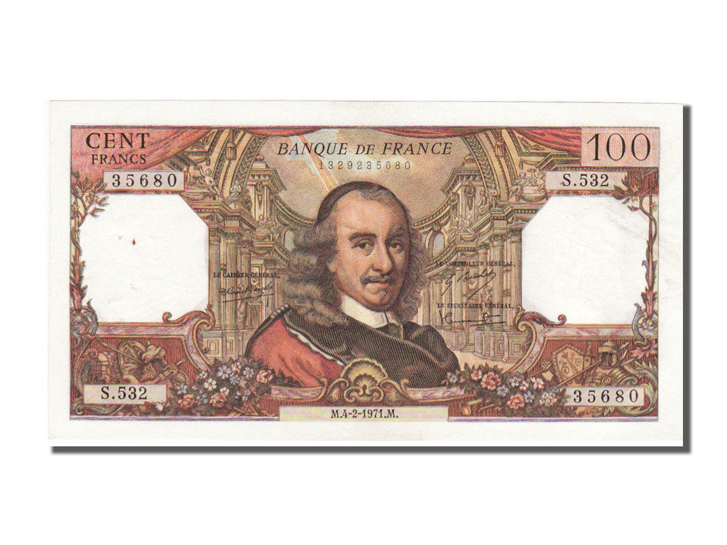 Banknote, France, 100 Francs, 100 F 1964-1979 ''Corneille'', 1971, 1971-02-04