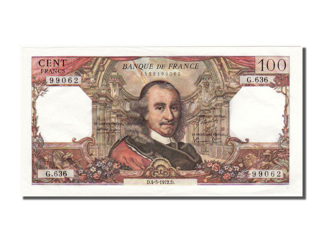 Billete, Francia, 100 Francs, 100 F 1964-1979 ''Corneille'', 1972, 1972-05-04