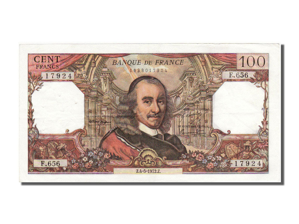 Banknote, France, 100 Francs, 100 F 1964-1979 ''Corneille'', 1972, 1972-05-04