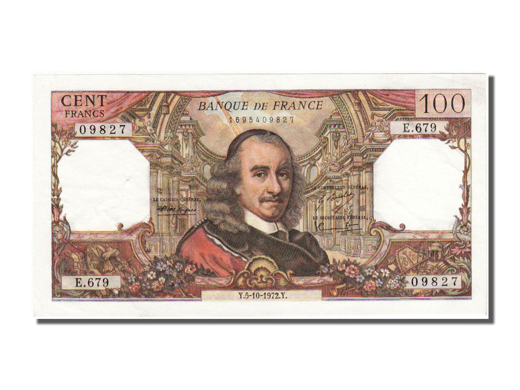 Billet, France, 100 Francs, 100 F 1964-1979 ''Corneille'', 1972, 1972-10-05