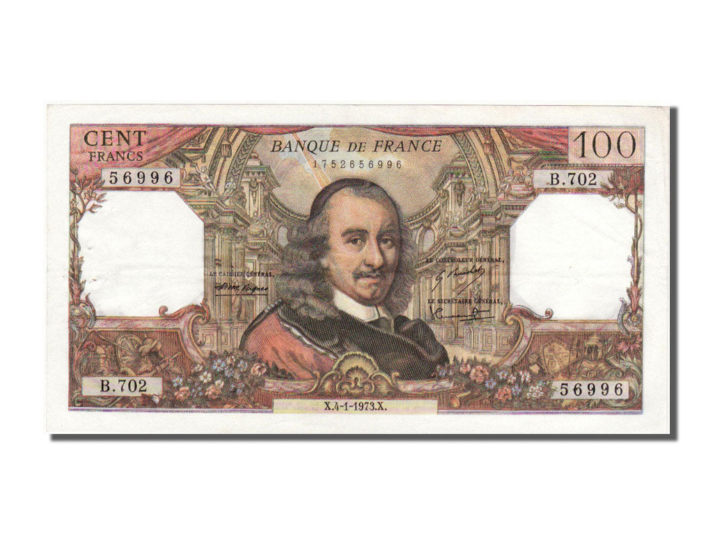 Billet, France, 100 Francs, 100 F 1964-1979 ''Corneille'', 1973, 1973-01-04