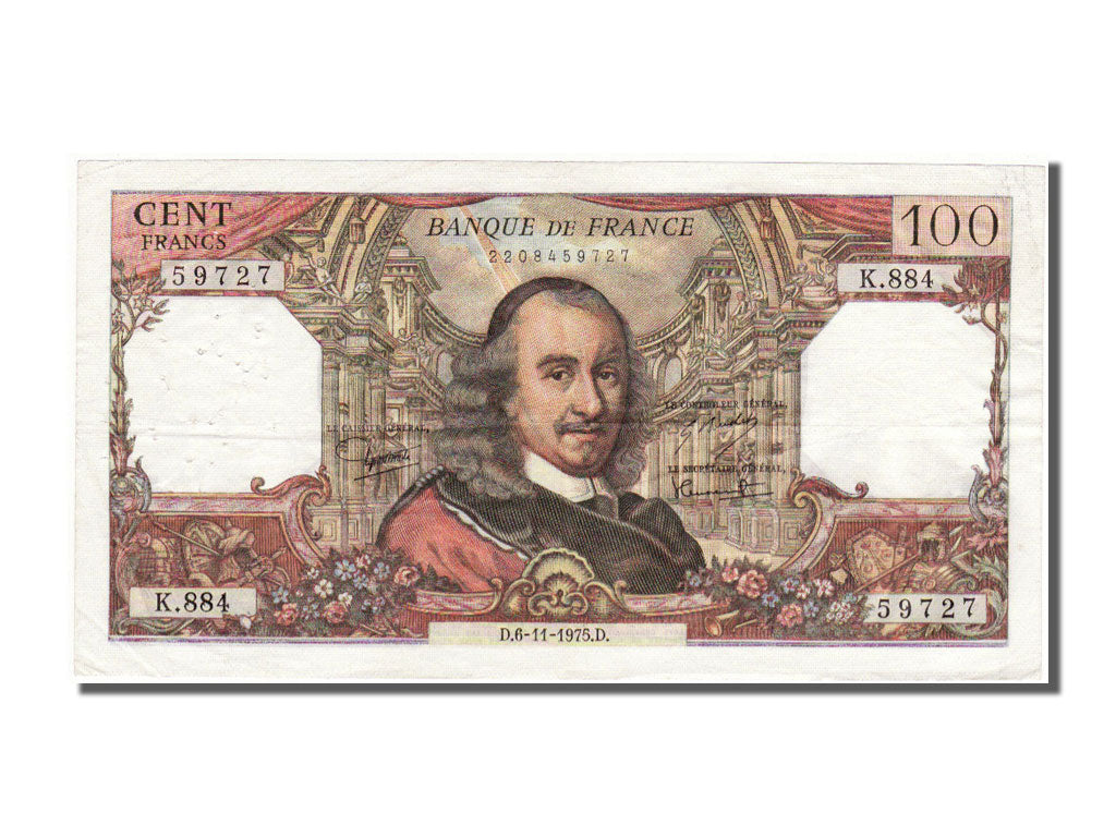 Banknote, France, 100 Francs, 100 F 1964-1979 ''Corneille'', 1975, 1975-11-06