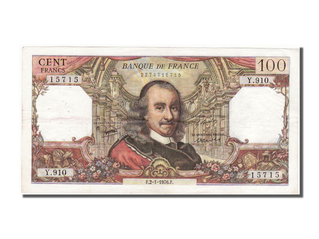 Billet, France, 100 Francs, 100 F 1964-1979 ''Corneille'', 1976, 1976-01-02