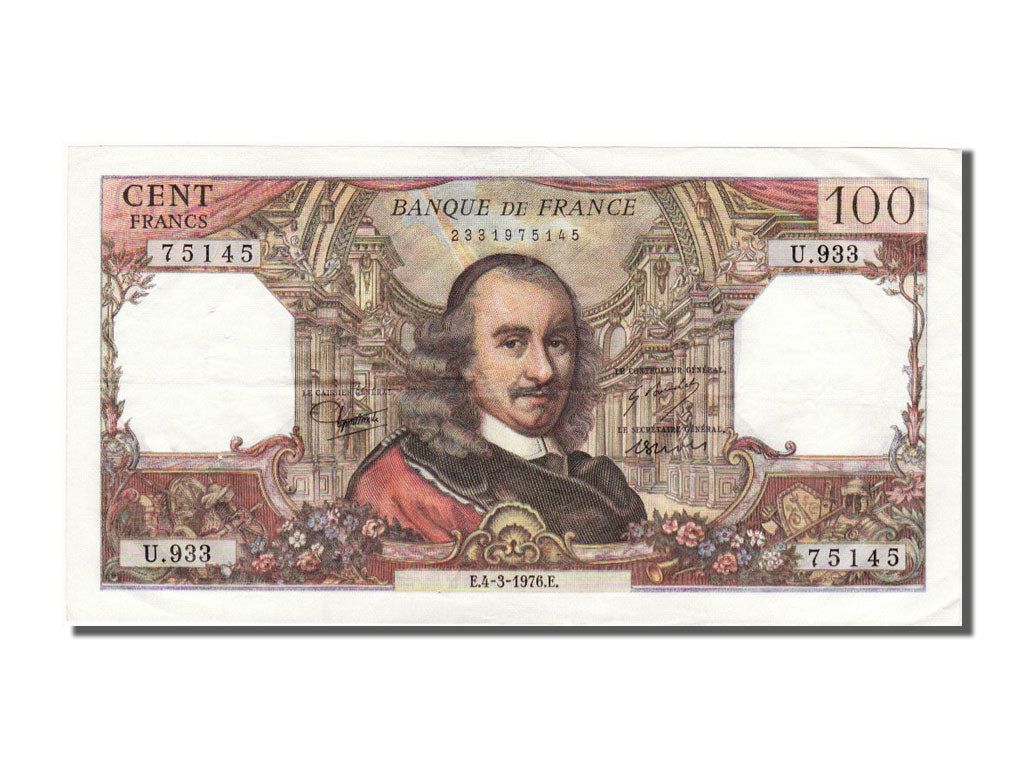 Billete, Francia, 100 Francs, 100 F 1964-1979 ''Corneille'', 1976, 1976-03-04