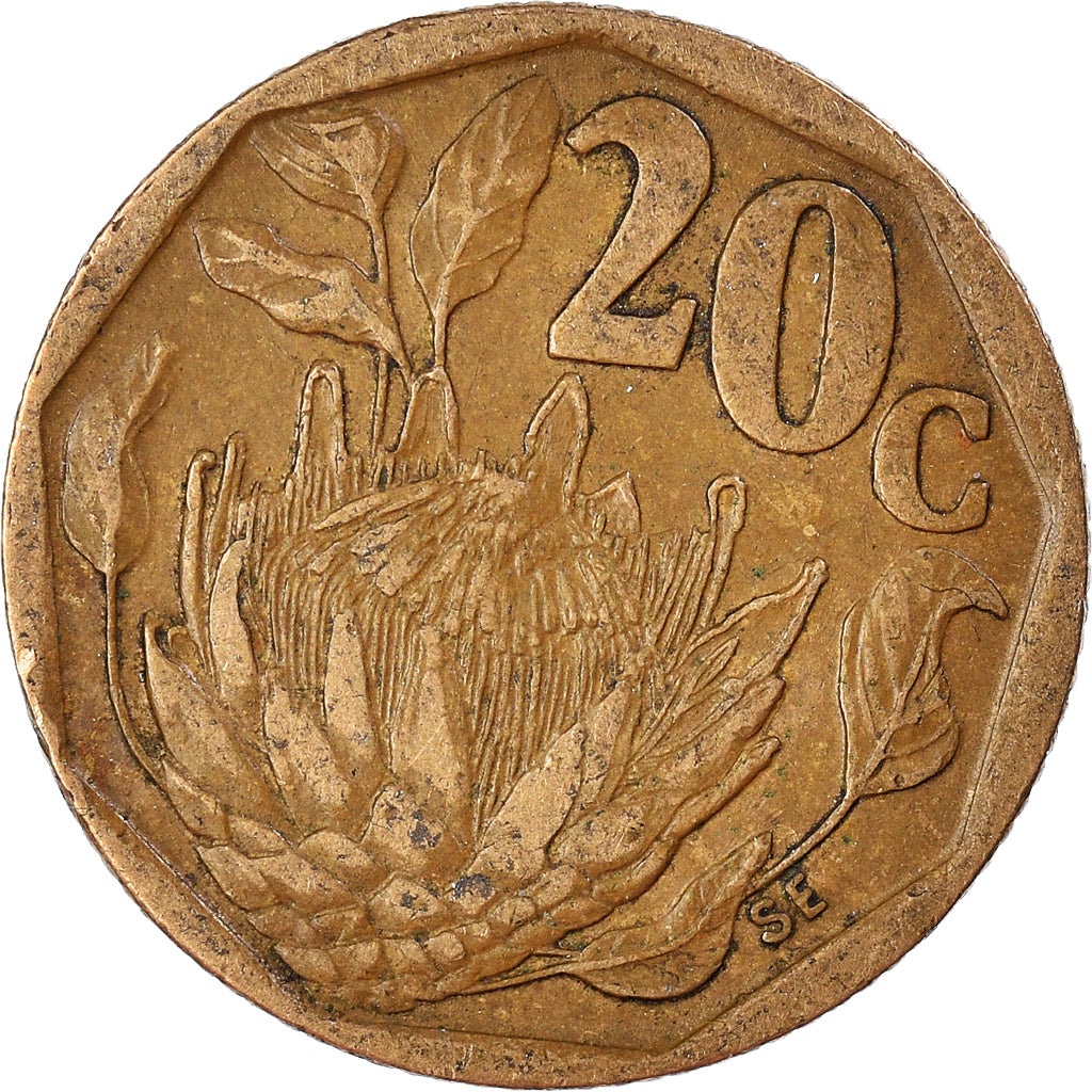 Monnaie, Afrique du Sud, 20 Cents, 1995