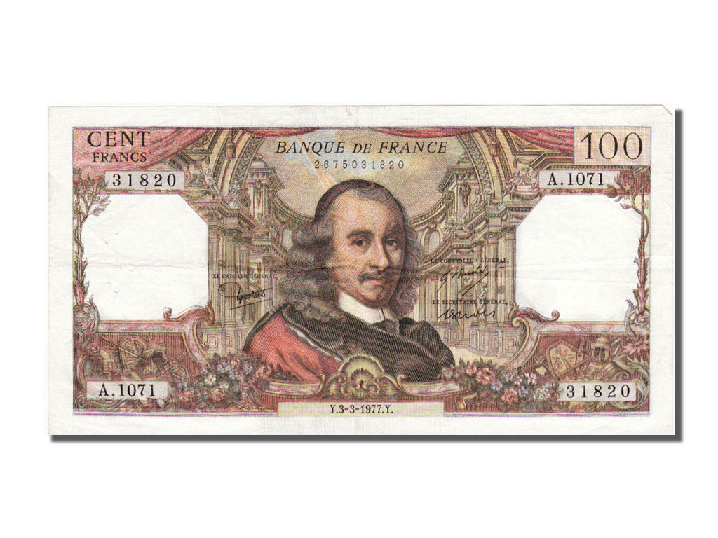 Banknote, France, 100 Francs, 100 F 1964-1979 ''Corneille'', 1977, 1977-03-03