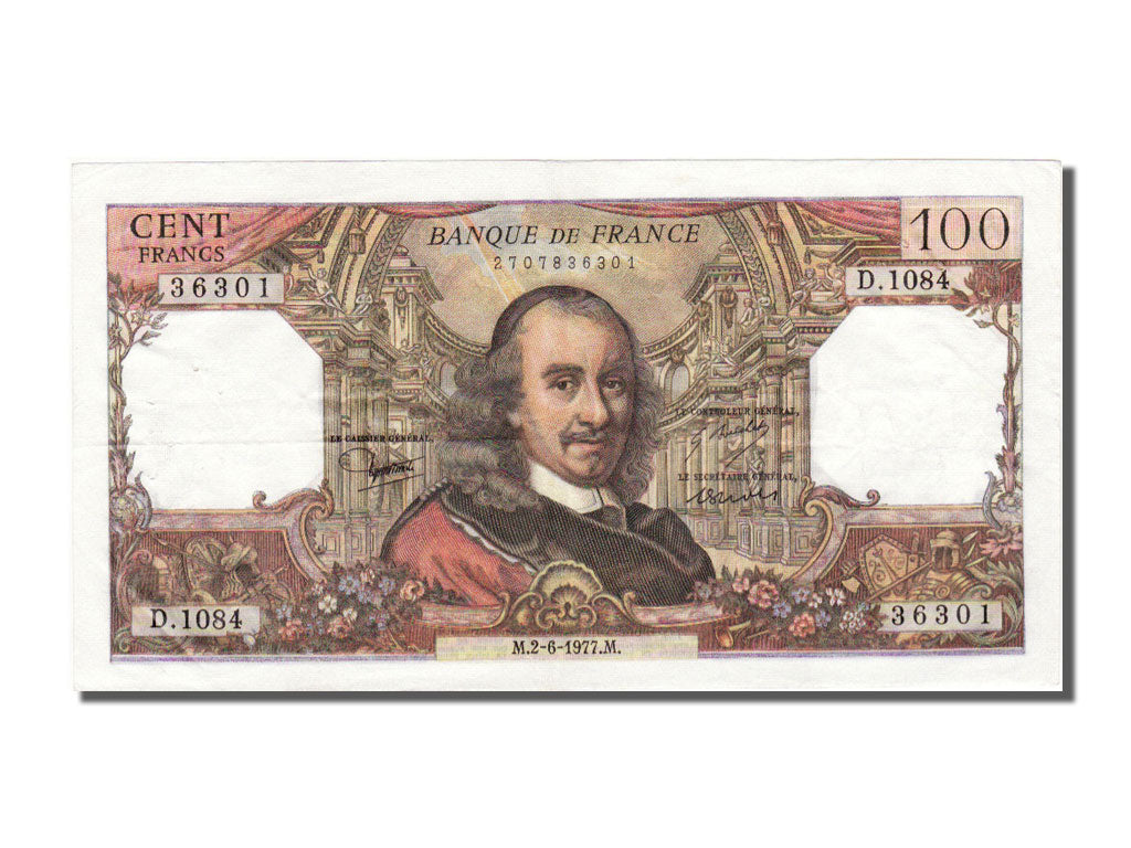Banknote, France, 100 Francs, 100 F 1964-1979 ''Corneille'', 1977, 1977-06-02