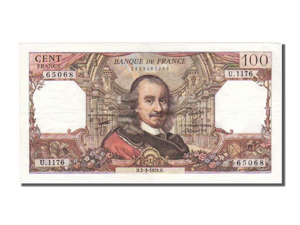 Geldschein, Frankreich, 100 Francs, 100 F 1964-1979 ''Corneille'', 1978