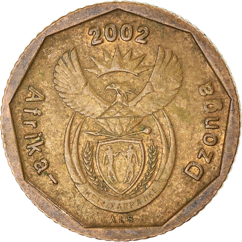 Monnaie, Afrique du Sud, 10 Cents, 2002