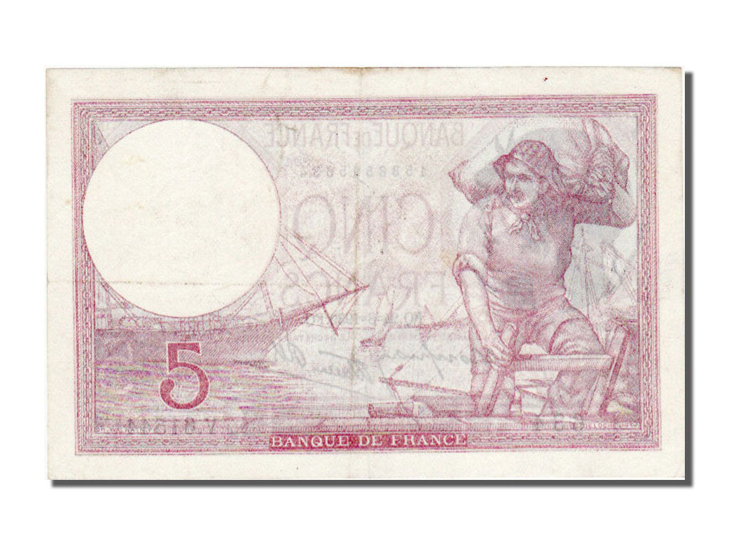 Billete, Francia, 5 Francs, 5 F 1917-1940 ''Violet'', 1939, 1939-08-24, EBC+