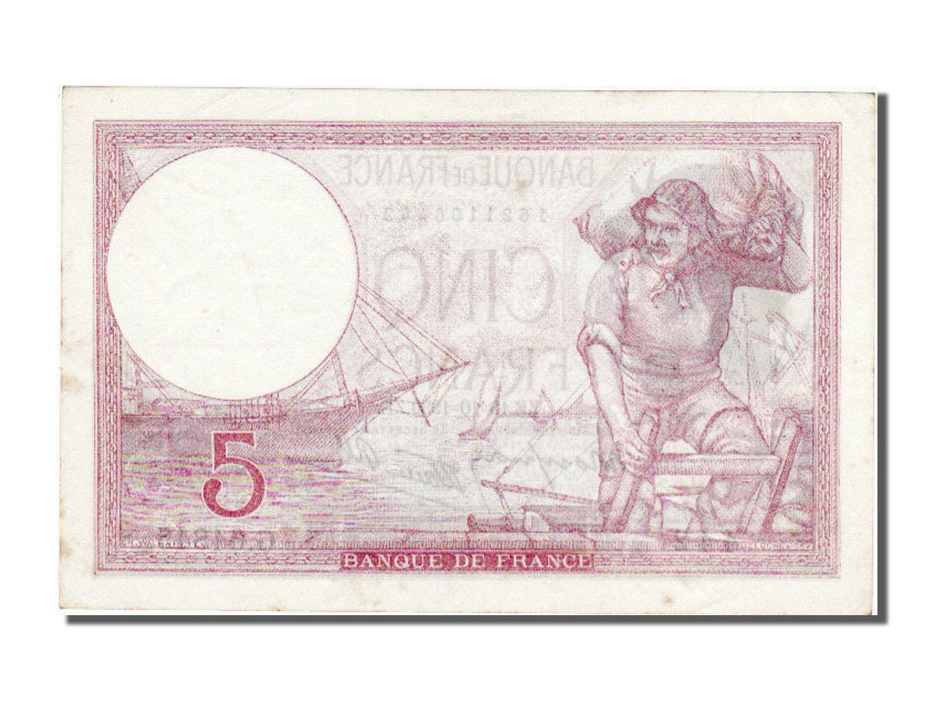 Billete, Francia, 5 Francs, 5 F 1917-1940 ''Violet'', 1939, 1939-10-19, SC