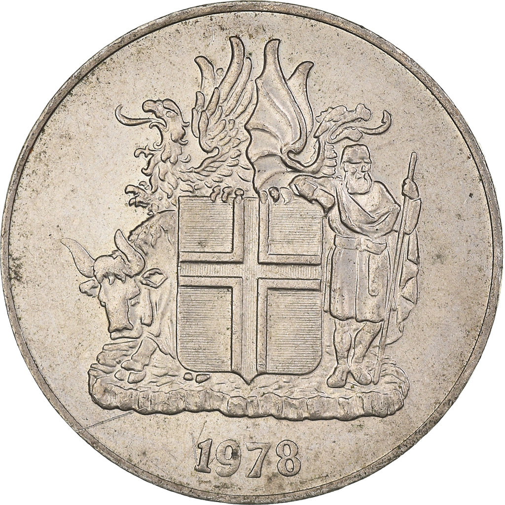 Moneta, Islanda, 10 Kronur, 1978
