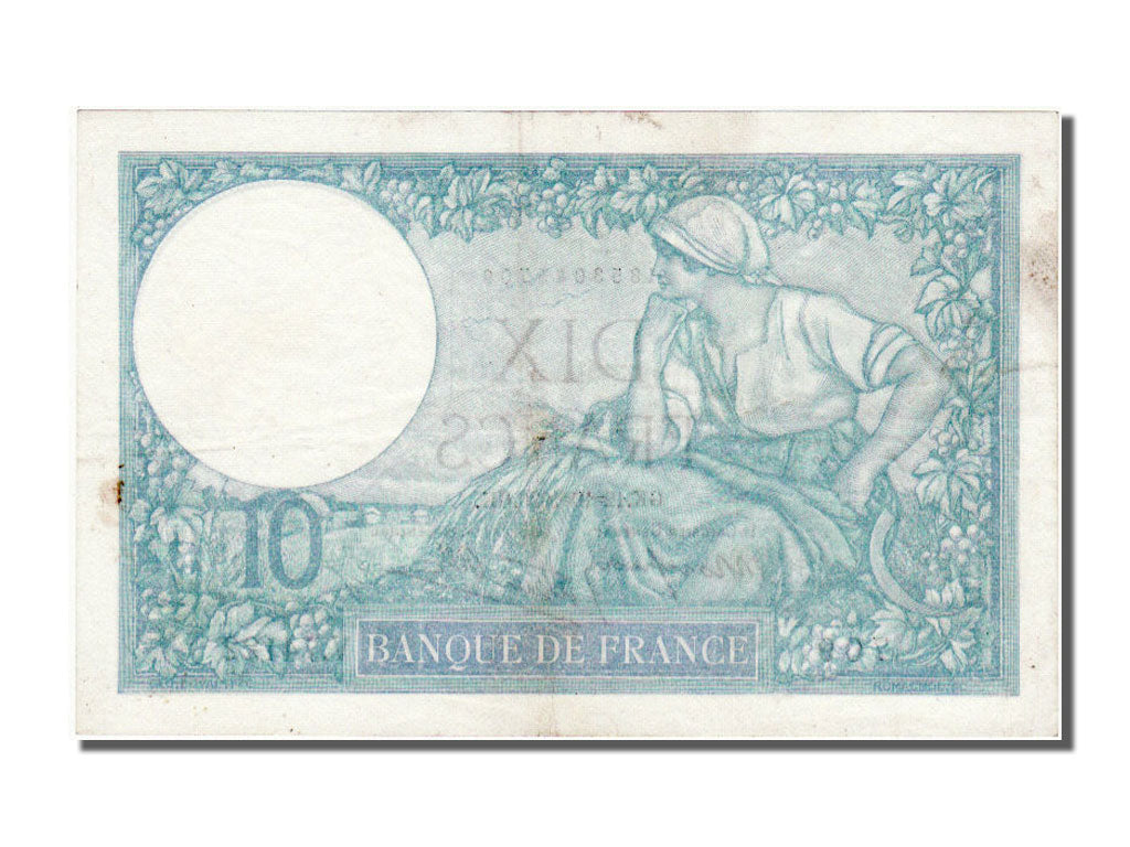 Banknot, Francja, 10 Francs, Minerve, 1939, 1939-10-12, AU(55-58), Fayette:7.11