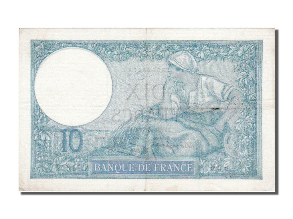 Banknot, Francja, 10 Francs, Minerve, 1939, 1939-10-19, AU(55-58), Fayette:7.12