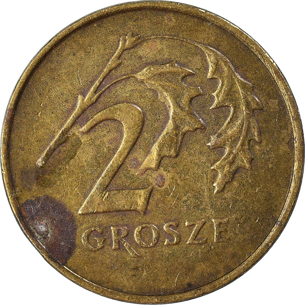 Moneta, Polonia, 2 Grosze, 1990