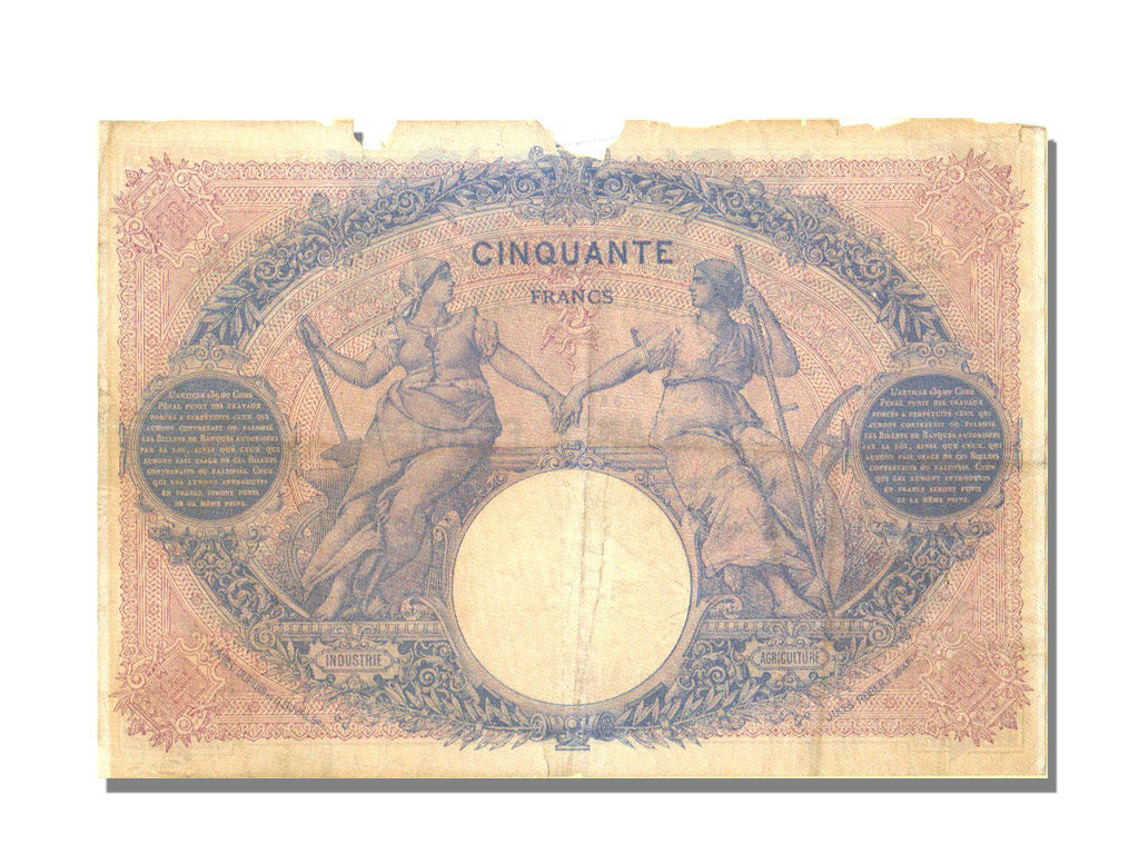 France, 50 Francs, 50 F 1889-1927 ''Bleu et Rose'', 1899, KM #64c, 1899-01-03,..