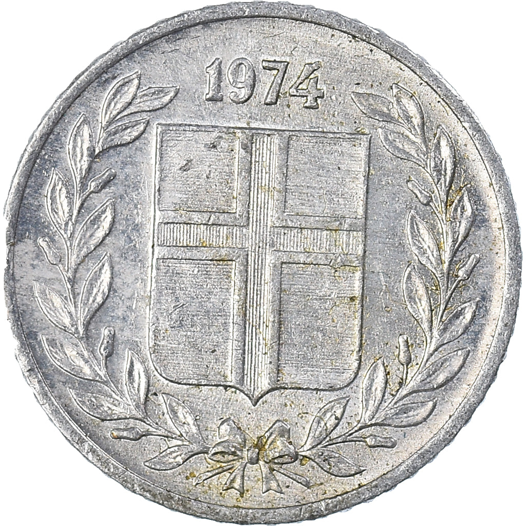 Münze, Iceland, 10 Aurar, 1974