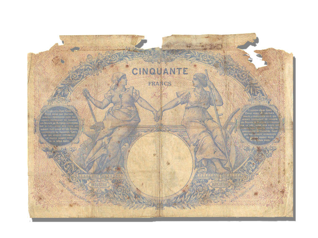 France, 50 Francs, 50 F 1889-1927 ''Bleu et Rose'', 1904, KM #64b, 1904-04-06,..