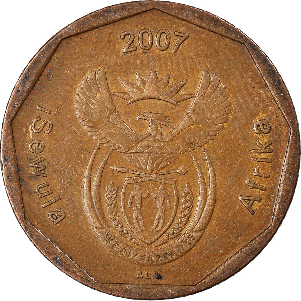 Monnaie, Afrique du Sud, 50 Cents, 2007
