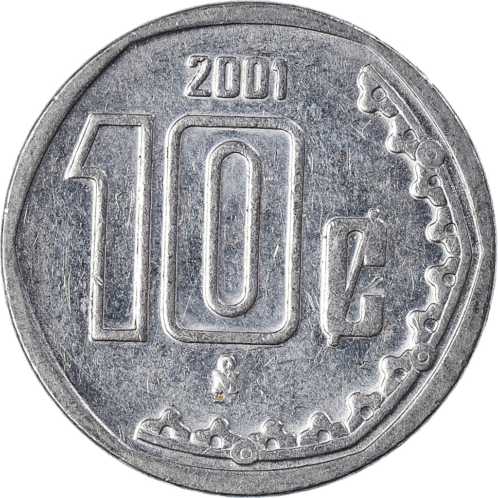 Moneta, Messico, 10 Centavos, 2001