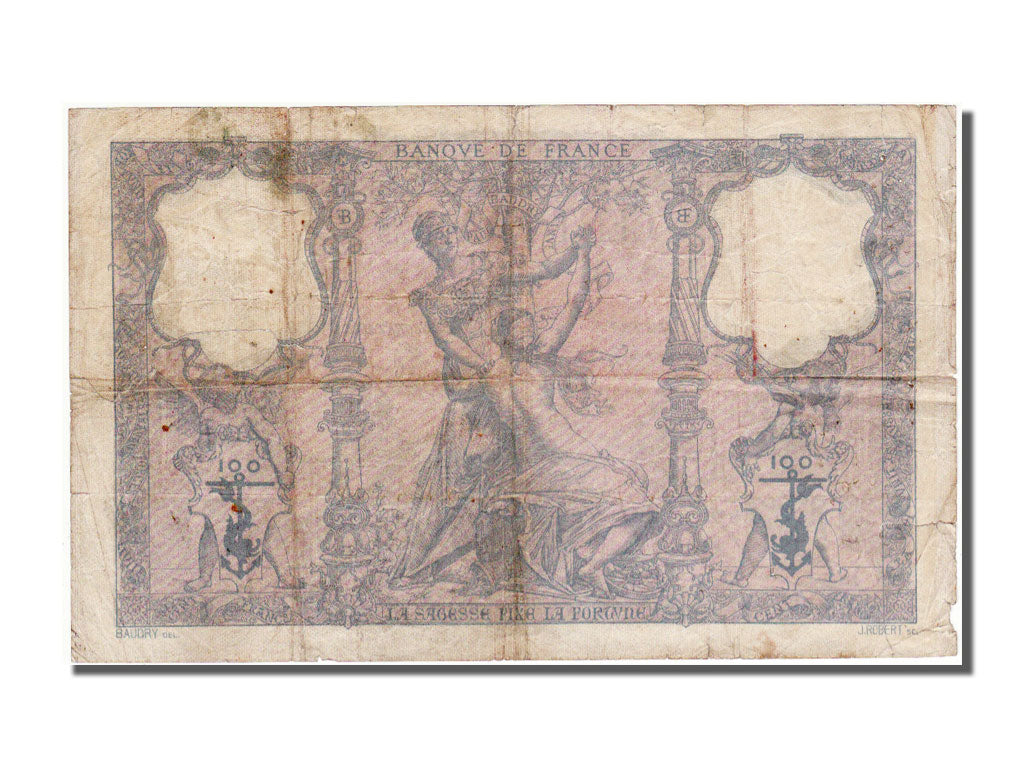 Banknote, France, 100 Francs, 100 F 1888-1909 ''Bleu et Rose'', 1905