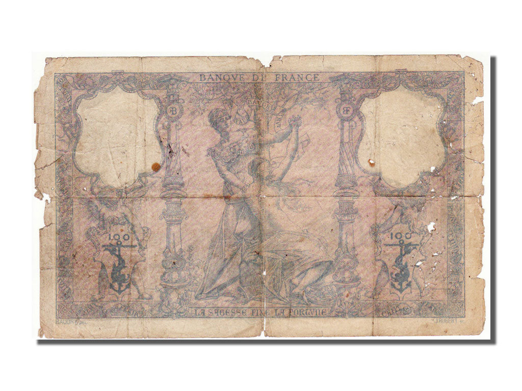Banknote, France, 100 Francs, 100 F 1888-1909 ''Bleu et Rose'', 1893