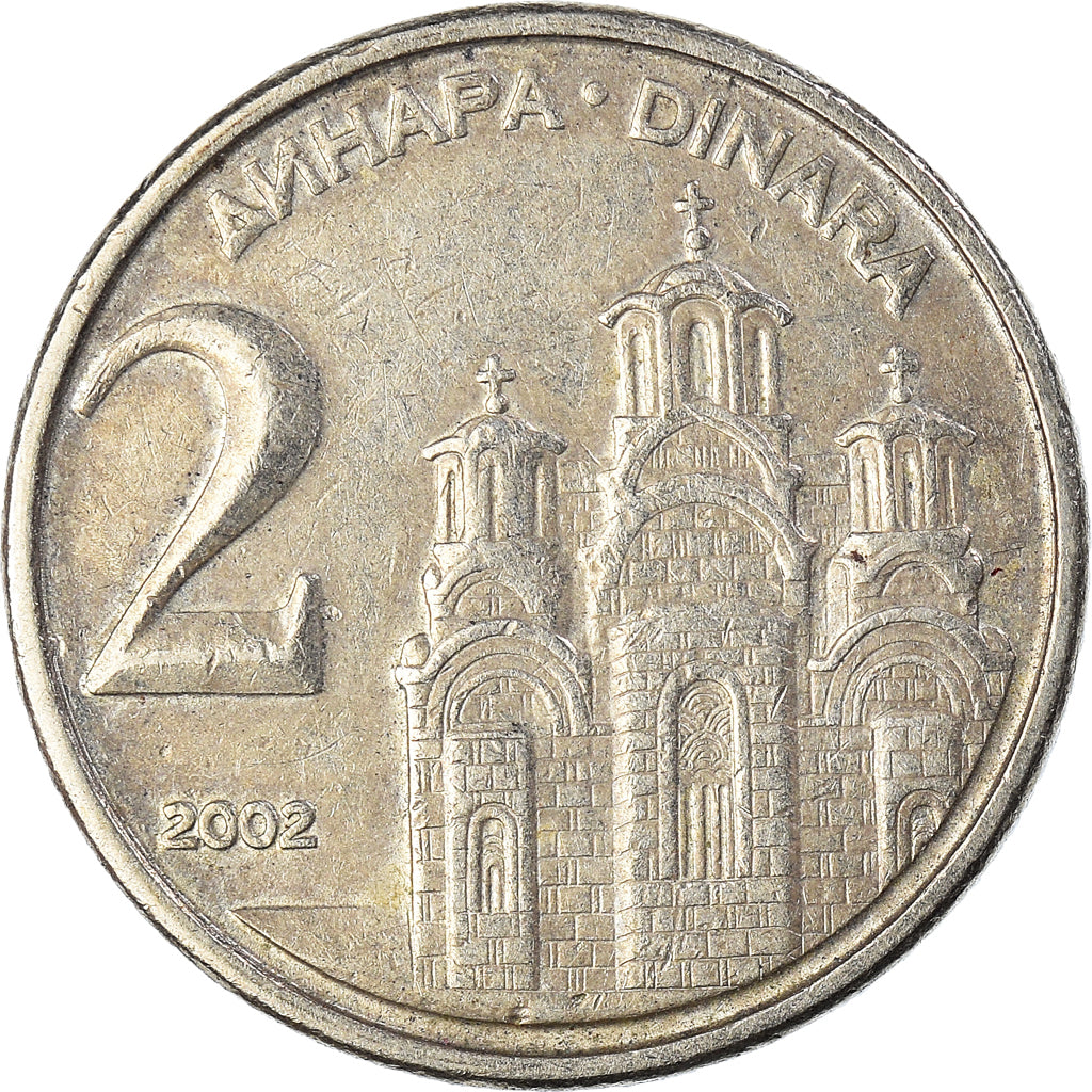 Moneta, Iugoslavia, 2 Dinara, 2002