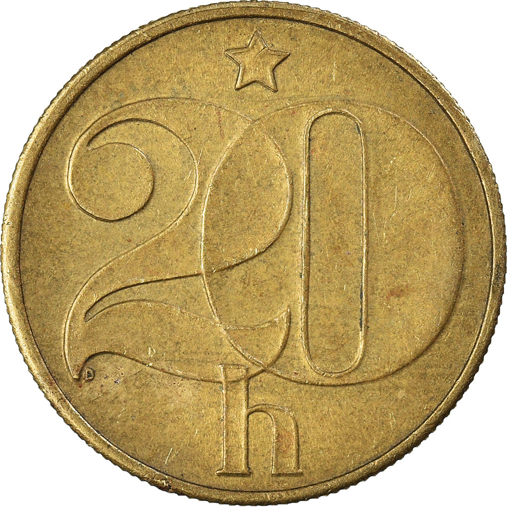 Coin, Czechoslovakia, 20 Haleru, 1987