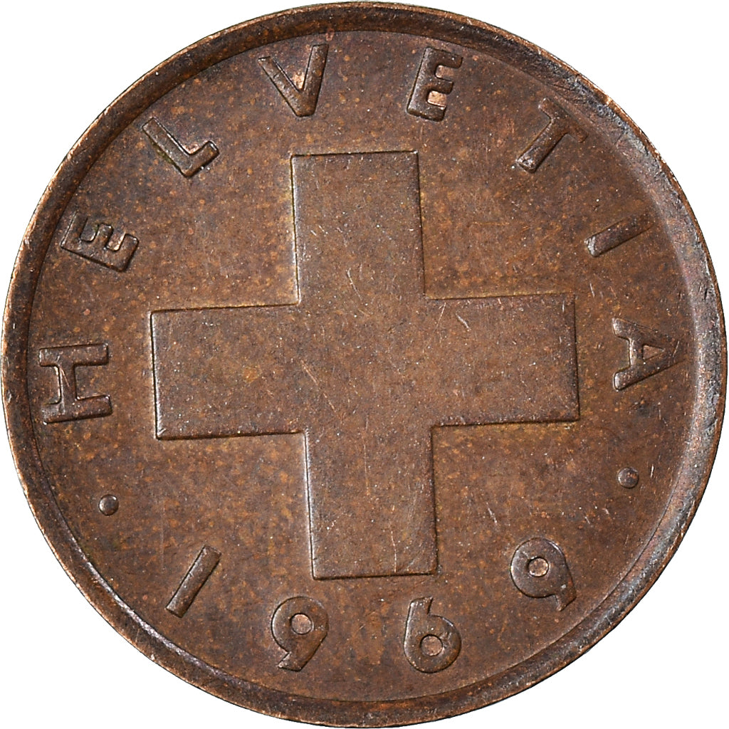 Coin, Switzerland, Rappen, 1969