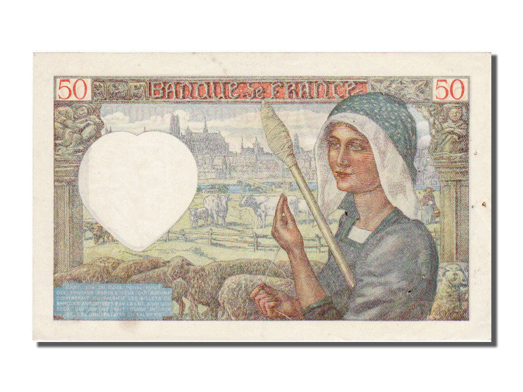 Billete, Francia, 50 Francs, 50 F 1940-1942 ''Jacques Coeur'', 1941-09-11, MBC+