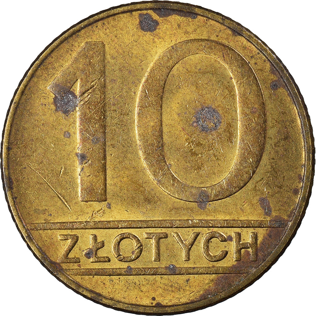 Coin, Poland, 10 Zlotych, 1989