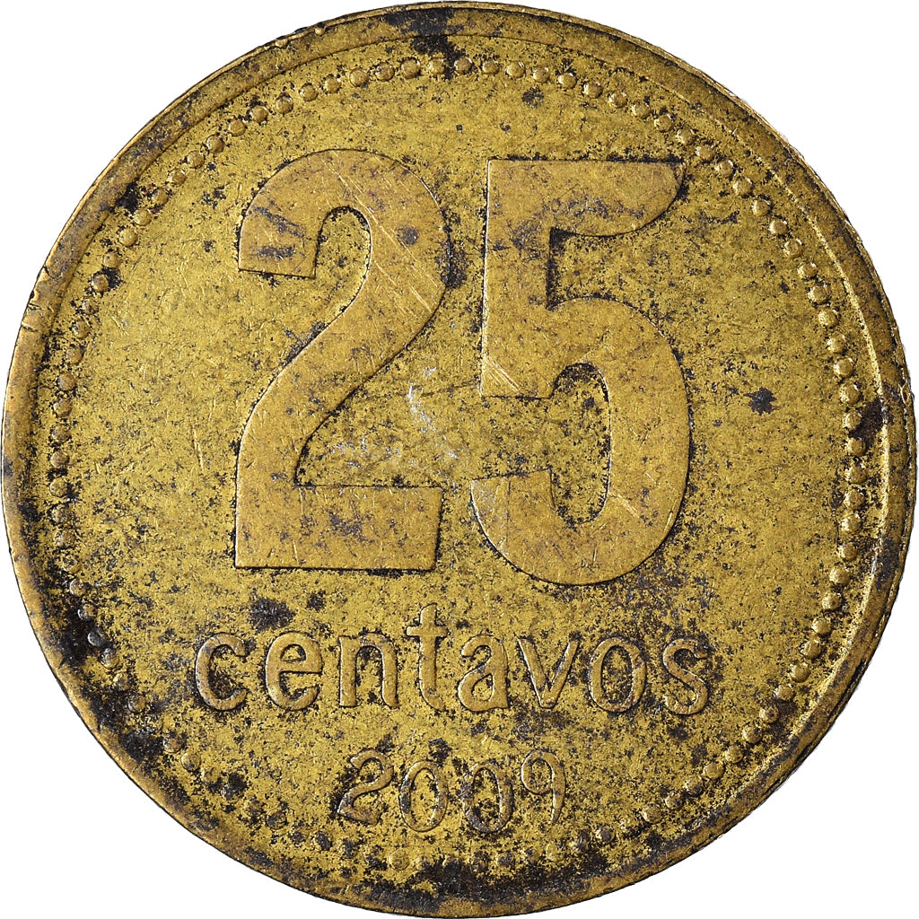 Coin, Argentina, 25 Centavos, 2009