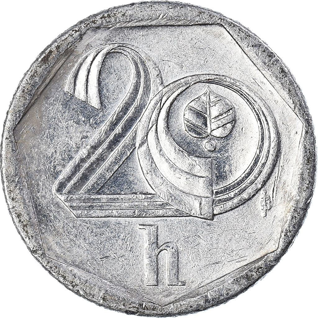 Münze, Tschechische Republik, 20 Haleru, 1998